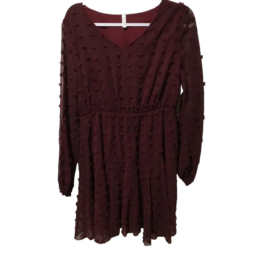 Fashion Collection Size Large Burgundy Dress NWOT - Picture 2 of 9